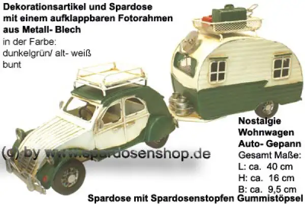 Nostalgie Wohnwagen- Gepann dunkelgrün C Nostalgie Wohnwagen- Gepann dunkelgrün C